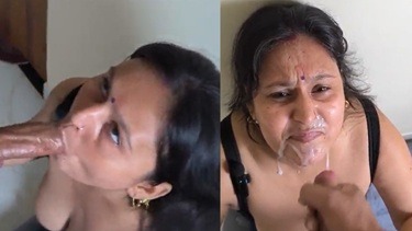 पूजा भाभी के मुँह पे मारी लण्ड की पिचकारी